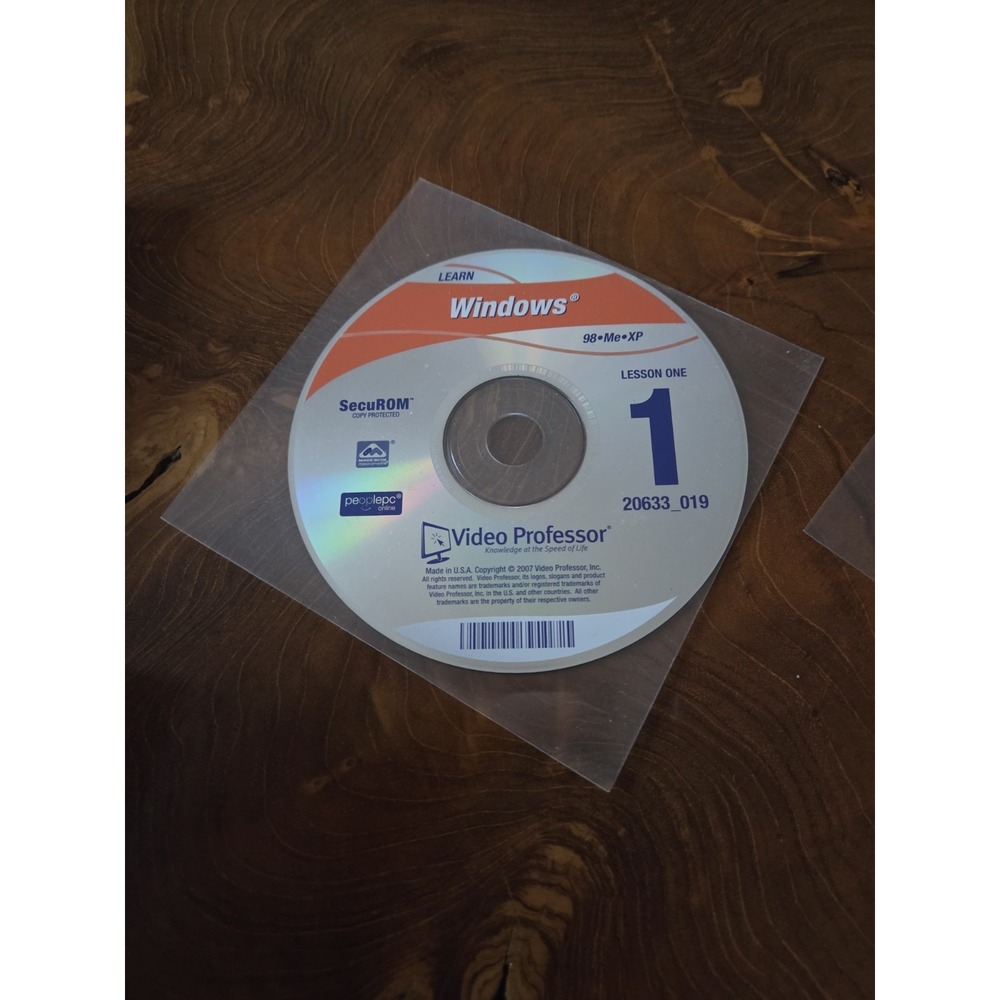 Video Professor Learn Windows 98 Me XP Training CDs Lesson 1 & 2 Set PC Tutorial - Picture 2 of 6